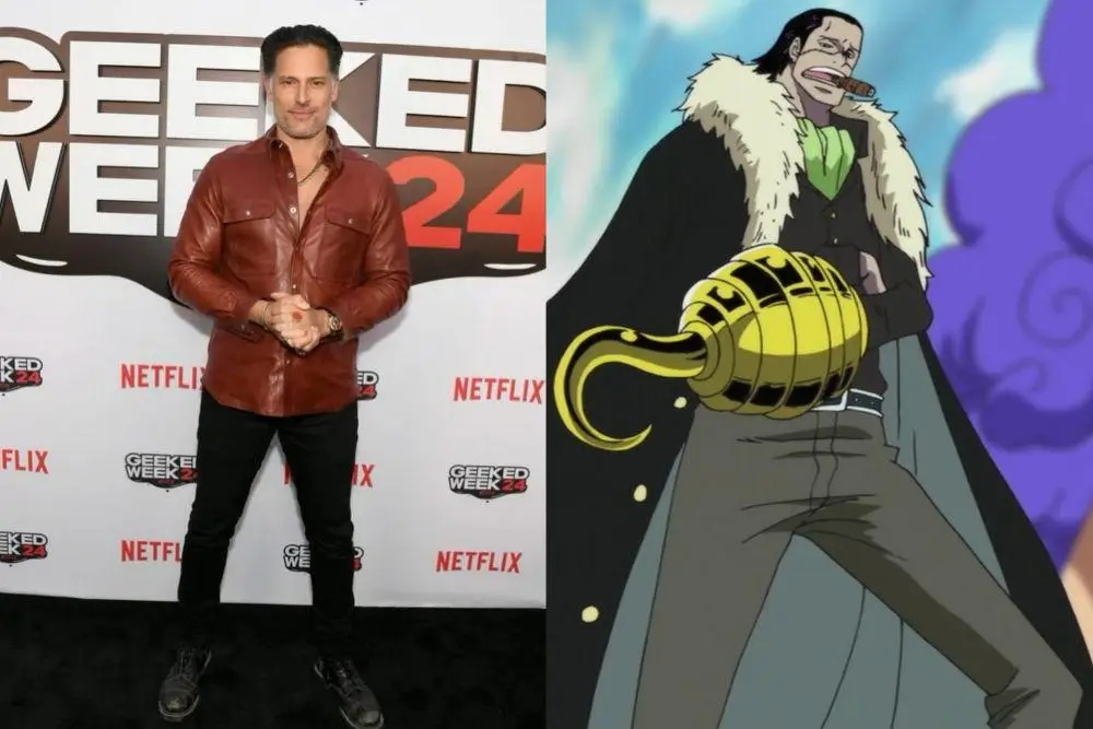 Joe Manganiello dan Crocodile di anime One Piece. (instagram.com/joemanganiello | dok. Toei Animation/One Piece)