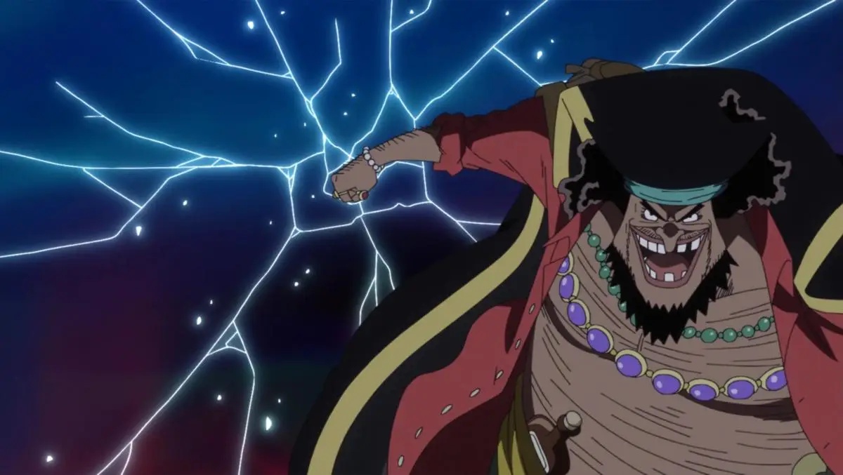 Kurohige pakai Gura Gura no Mi (dok. Toei Animation/One Piece)