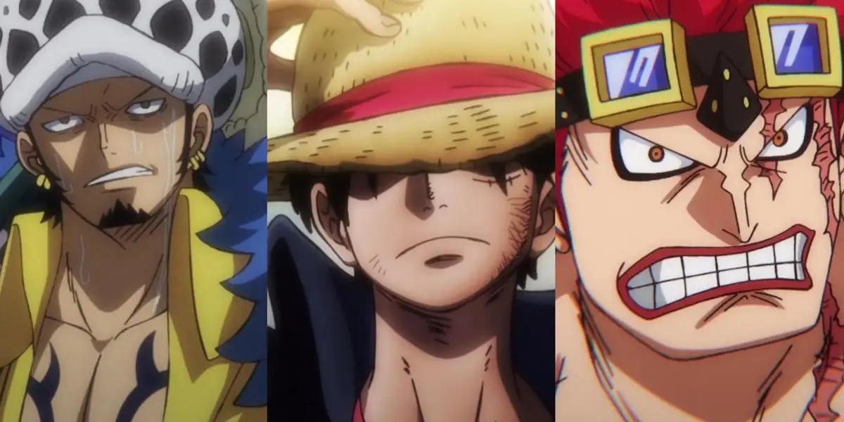Luffy, Law, dan Eustass Kid (dok. Toei Animation/One Piece)